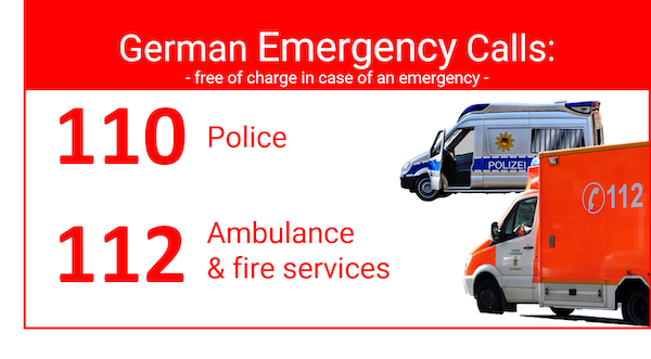 Emergency contact information in Germany